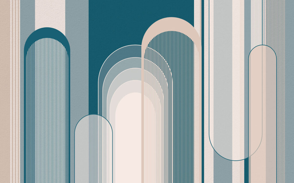 Archi in toni pastello — design completo