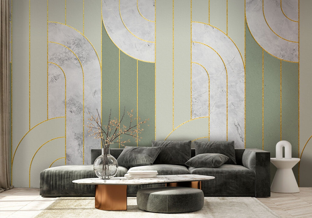 Archi dorati su grigio — ambiente 2
