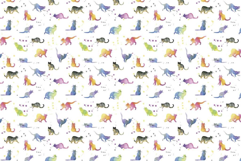 Gatti ad acquerello — design completo