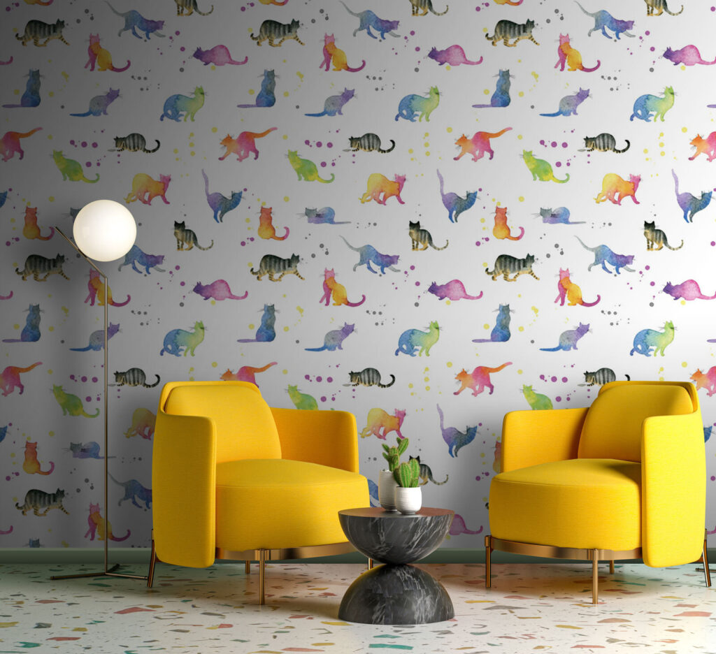 Gatti ad acquerello — ambiente 2