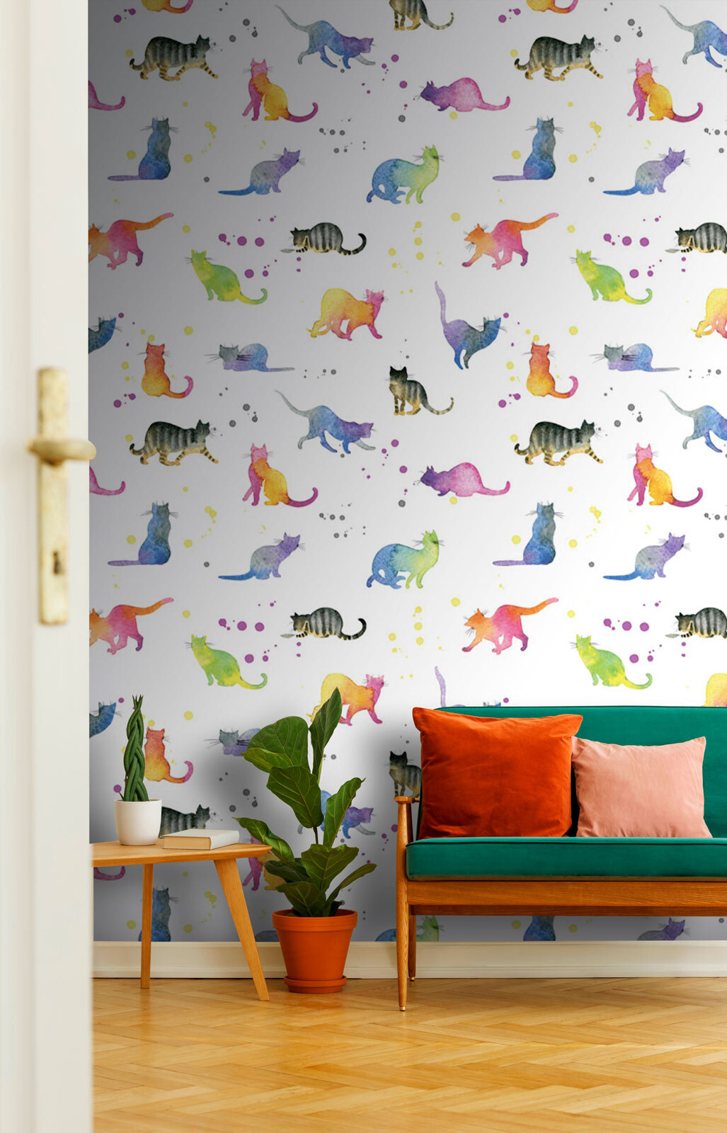 Gatti ad acquerello — ambiente 3