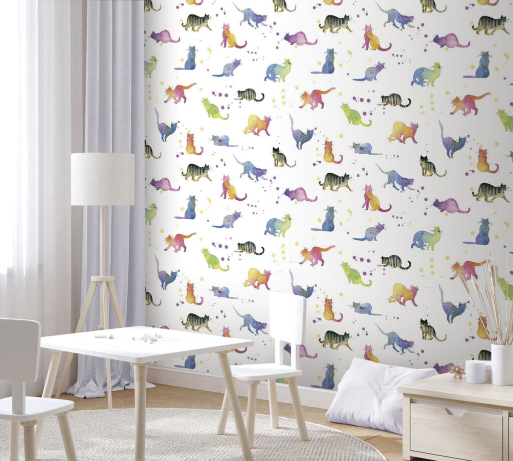 Gatti ad acquerello — ambiente 1