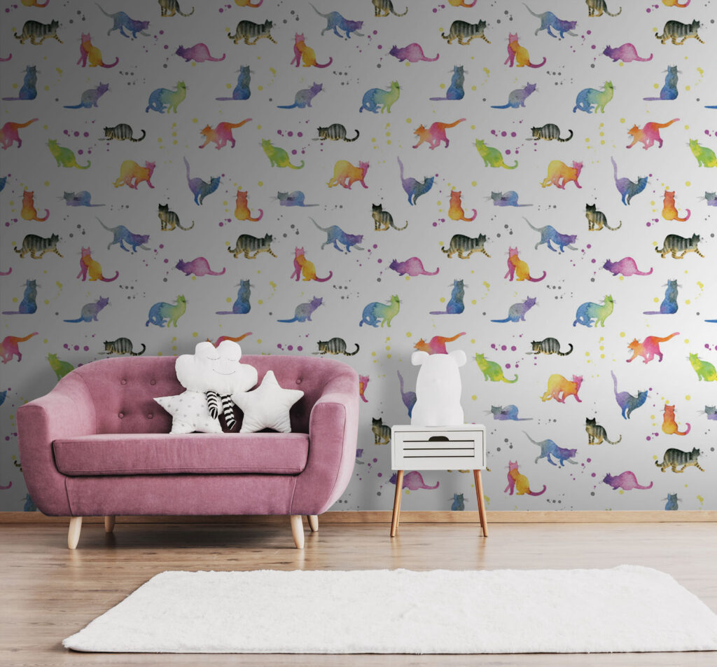 Gatti ad acquerello — ambiente 5