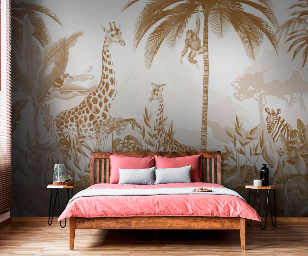 Giraffe in verde dorato — ambiente 2