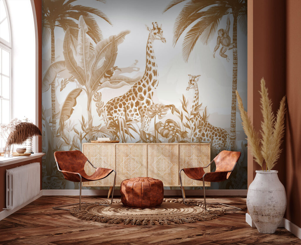 Giraffe in verde dorato — ambiente 3