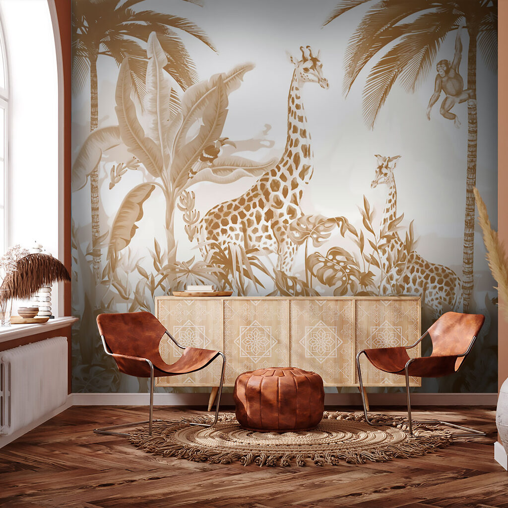Giraffe in verde dorato — ambiente 5