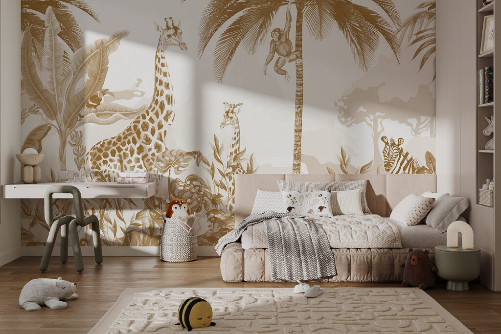 Giraffe in verde dorato — ambiente 6