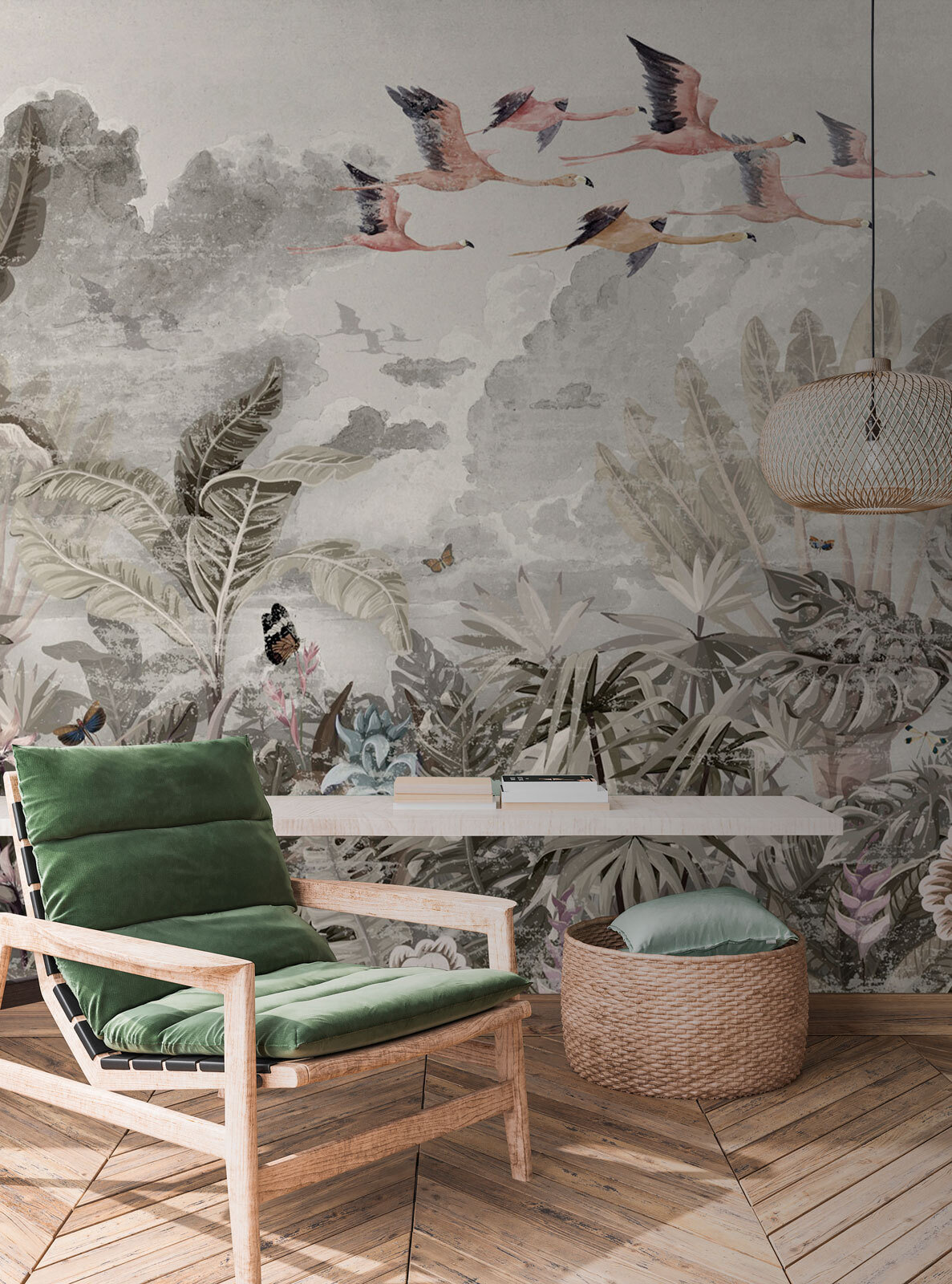 Uccelli sopra i fiori — ambiente 4
