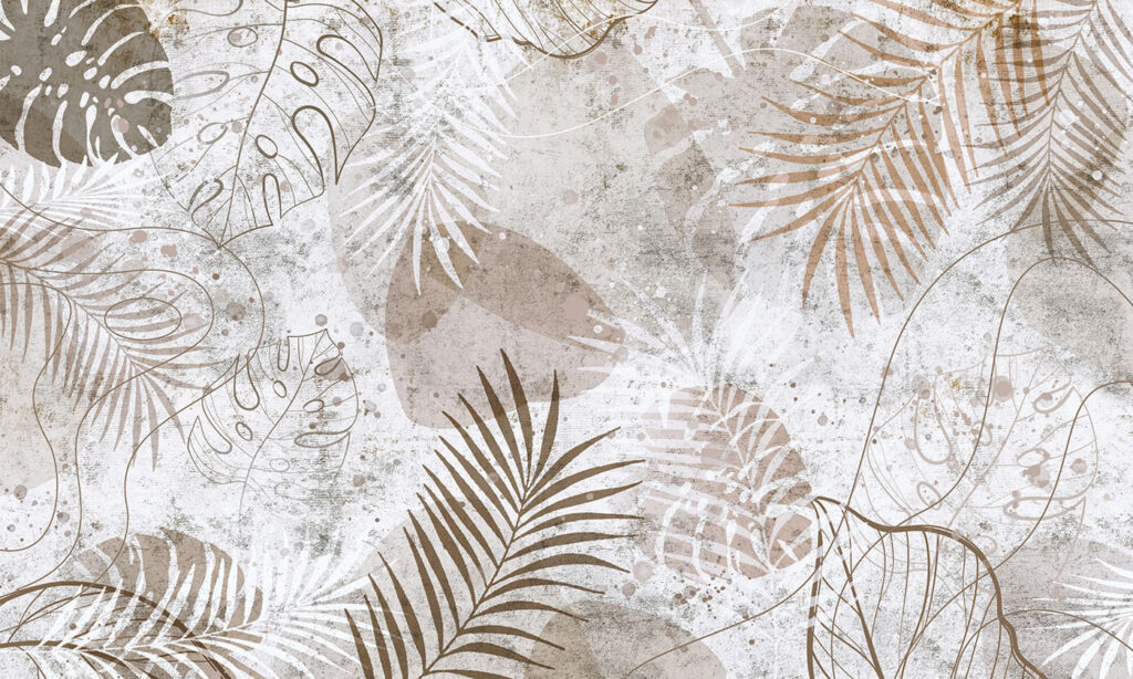 Palme su bianco consumato — design completo