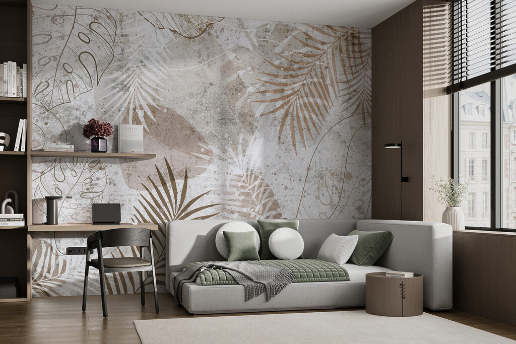 Palme su bianco consumato — ambiente 6