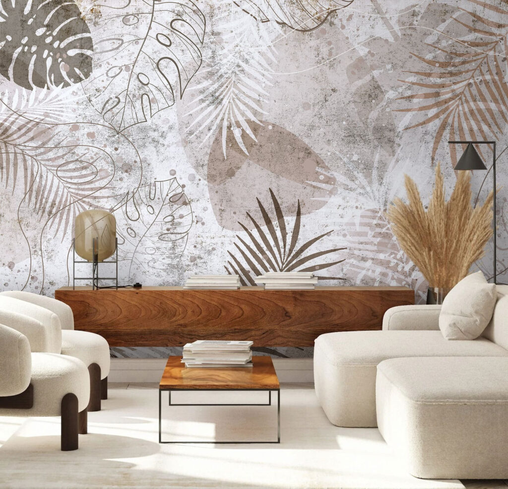 Palme su bianco consumato — ambiente 2
