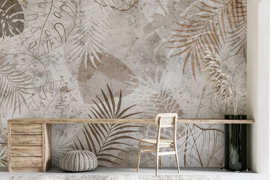 Palme su bianco consumato — ambiente 8