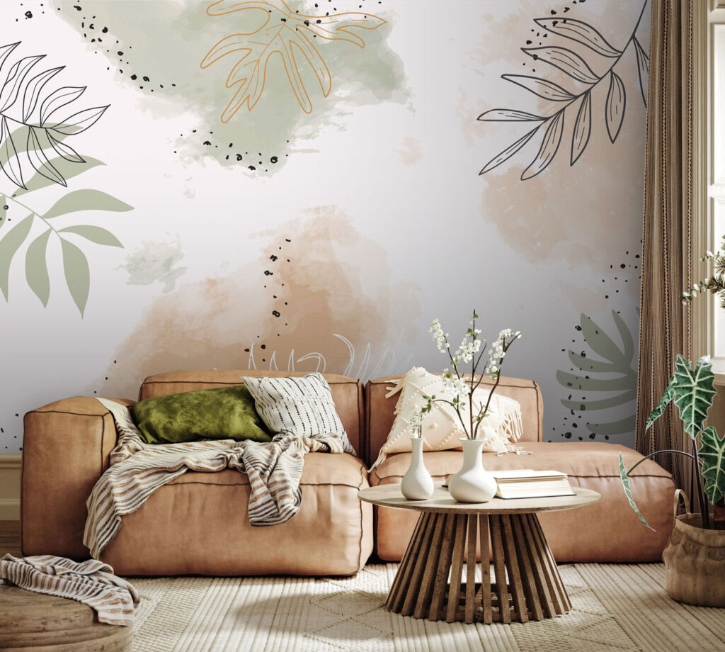 Foglie tra macchie morbide — ambiente 2