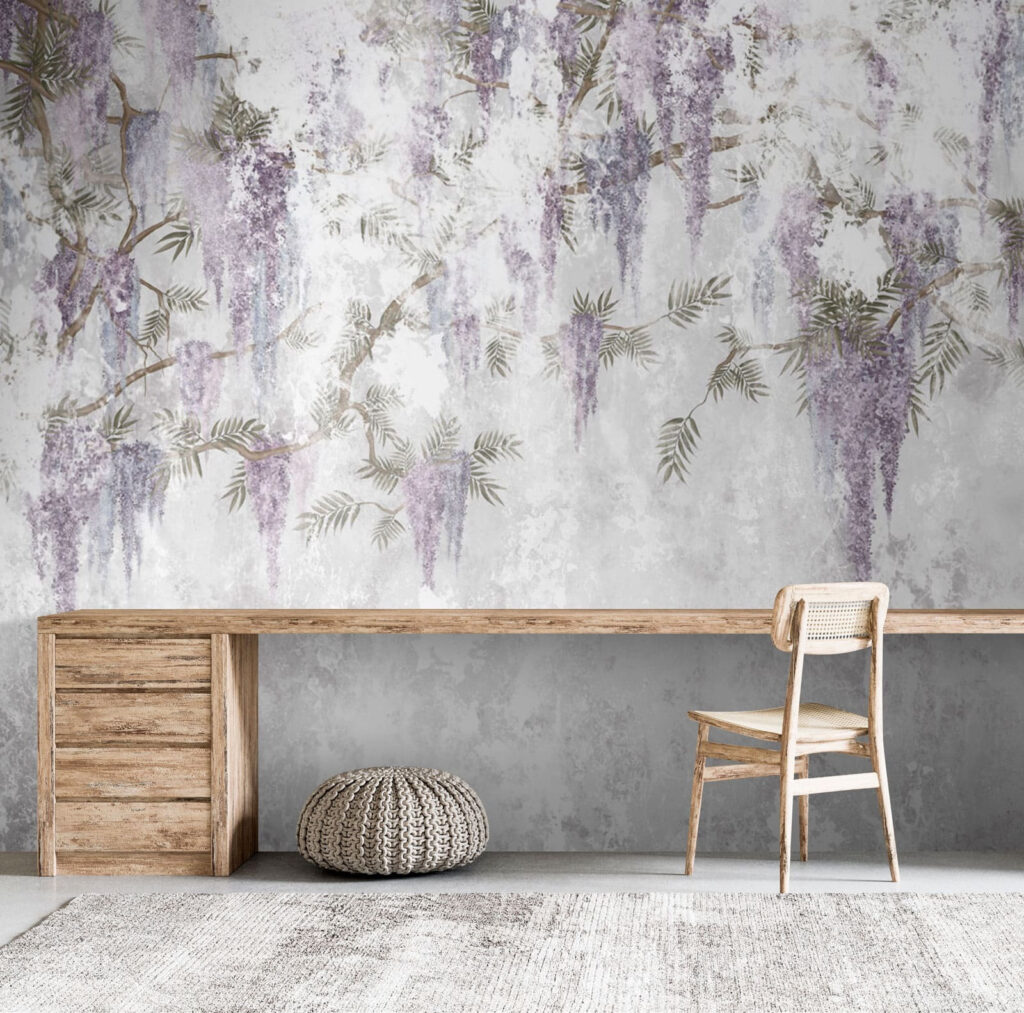 Fiori viola su fondo — ambiente 1