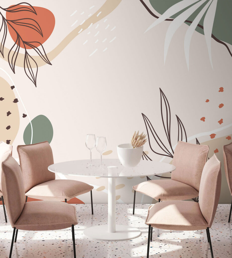 Foglie e forme colorate — ambiente 2