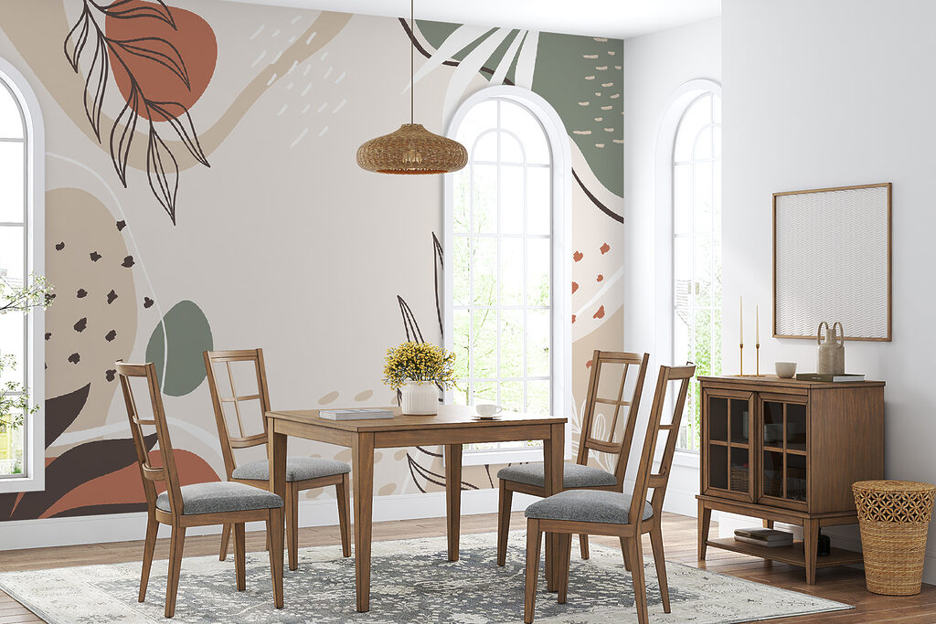 Foglie e forme colorate — ambiente 4