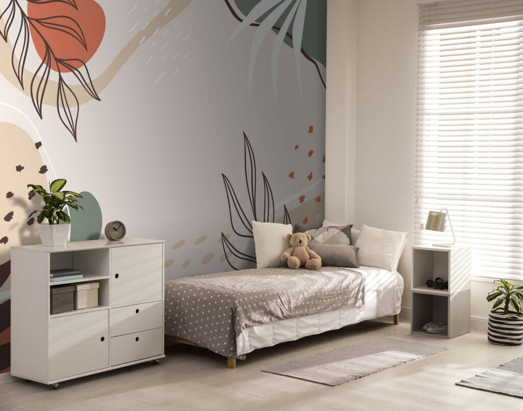Foglie e forme colorate — ambiente 3