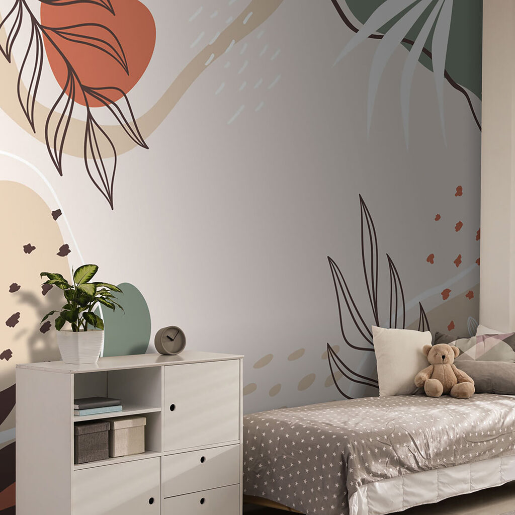 Foglie e forme colorate — ambiente 5