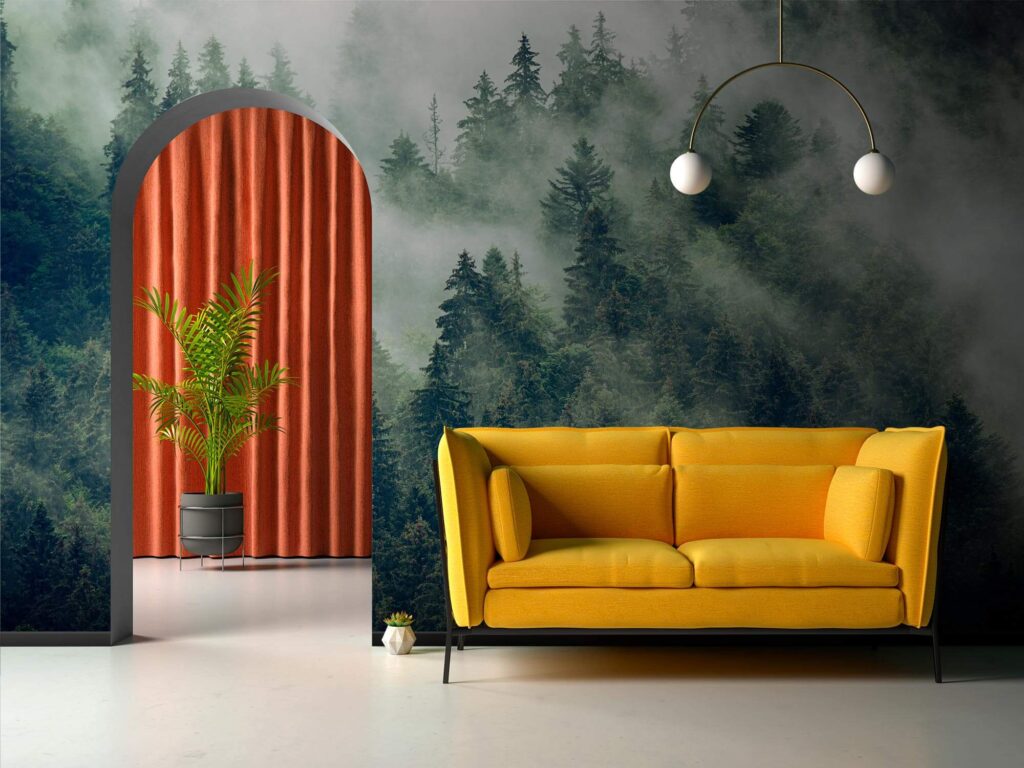 Pini nella nebbia — ambiente 1