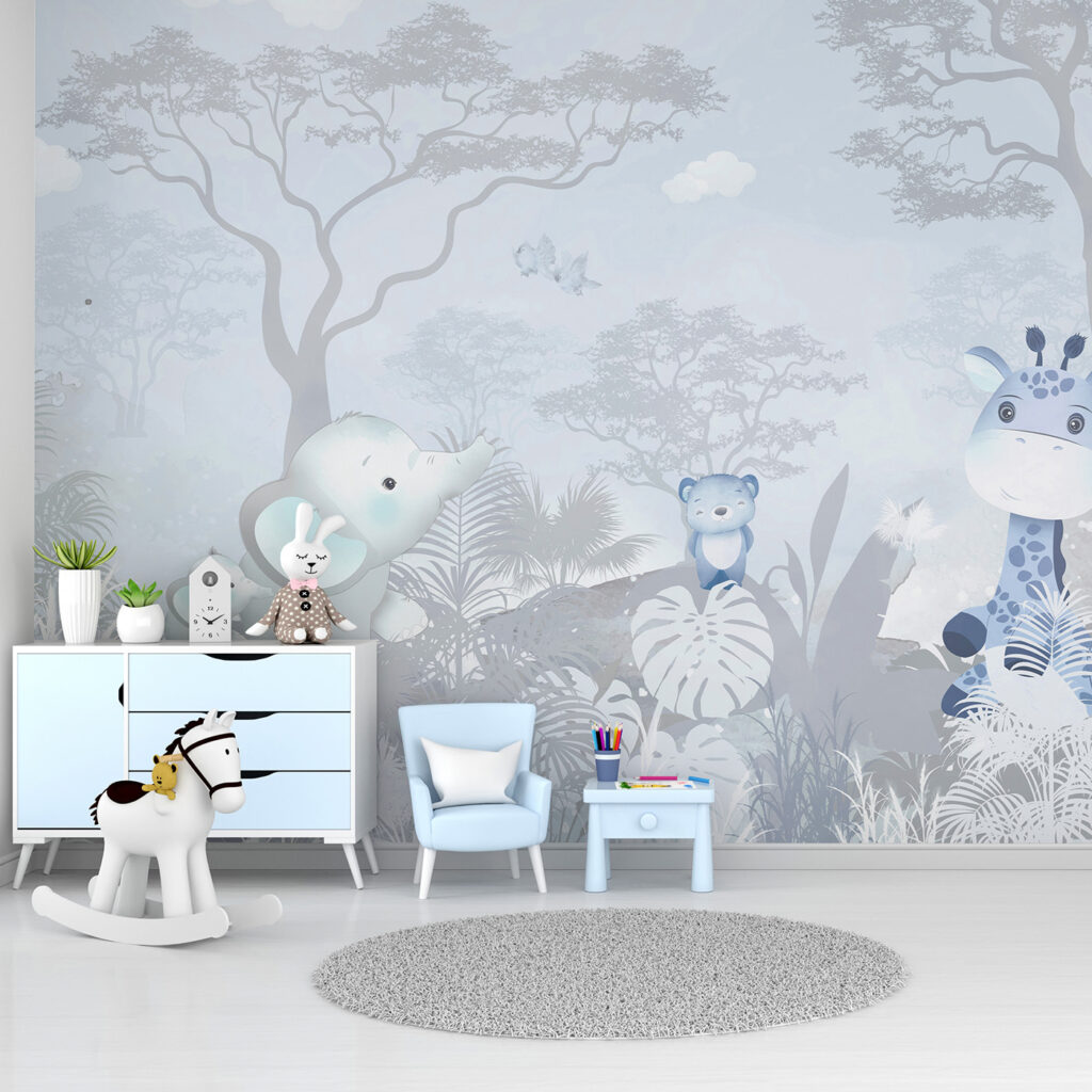 Piccoli amici del safari in un ambiente