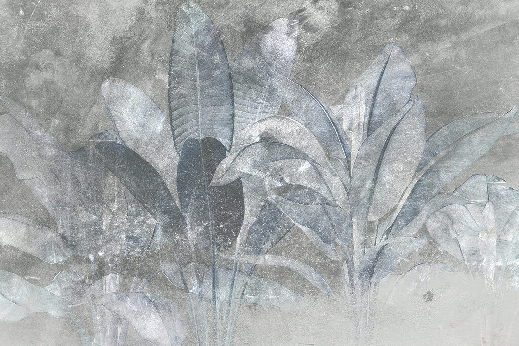 Foglie tropicali nella nebbia — design completo