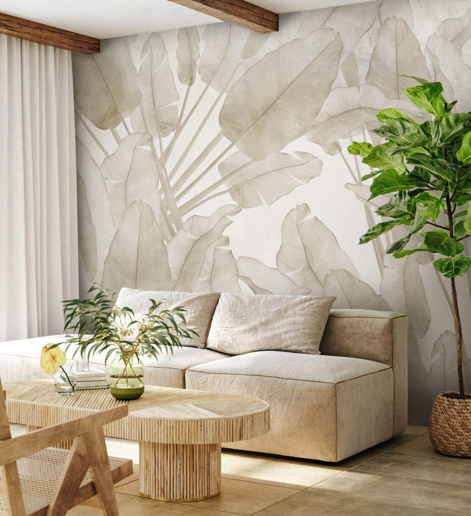 Foglie tropicali color sabbia — ambiente 4