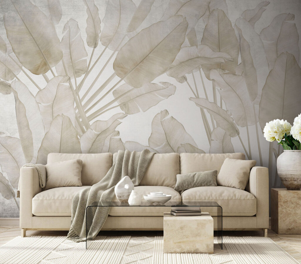 Foglie tropicali color sabbia — ambiente 5