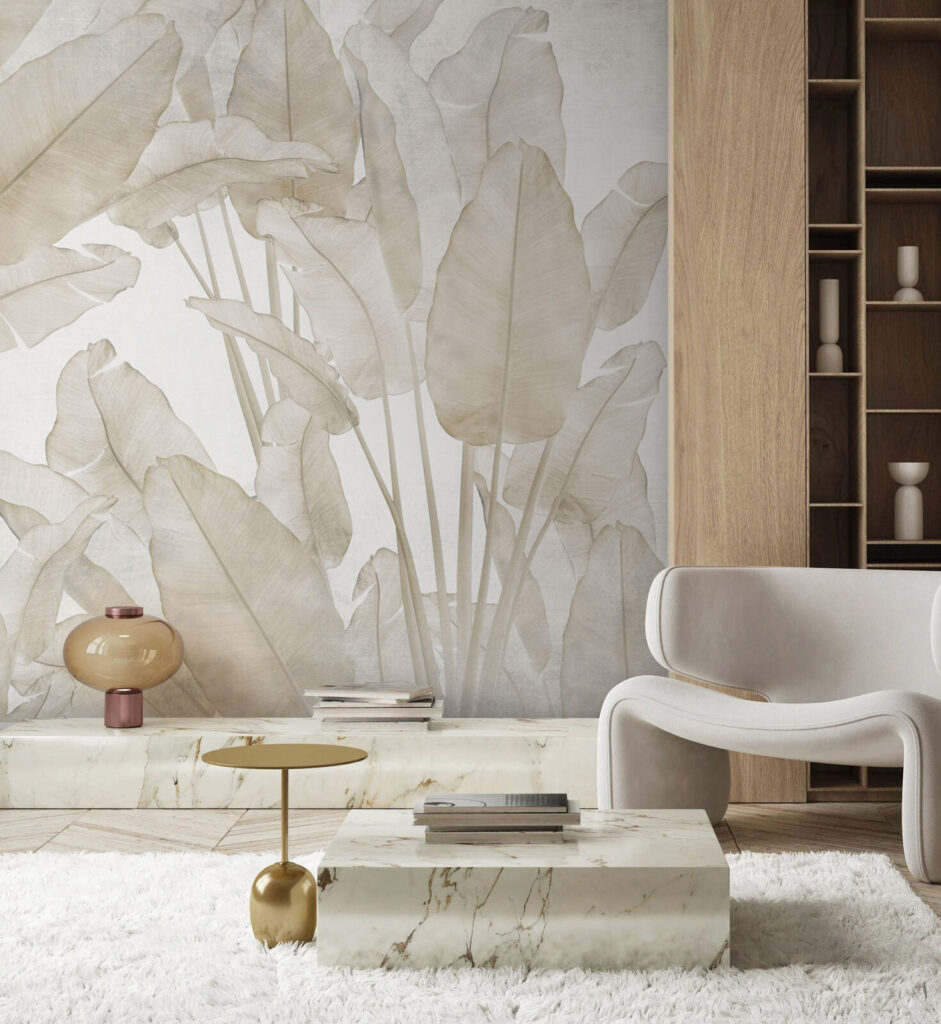 Foglie tropicali color sabbia — ambiente 6