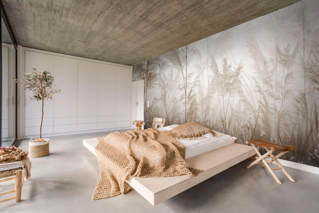 Erba piumata nella nebbia — ambiente 2