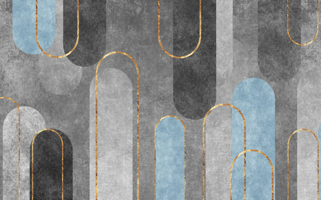 Archi grigi dorati — design completo
