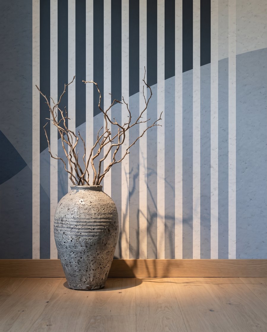 Strisce tra forme curve — ambiente 4
