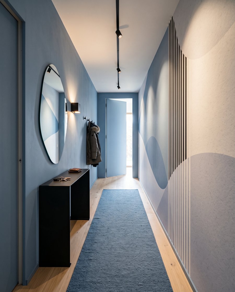 Strisce tra forme curve — ambiente 5