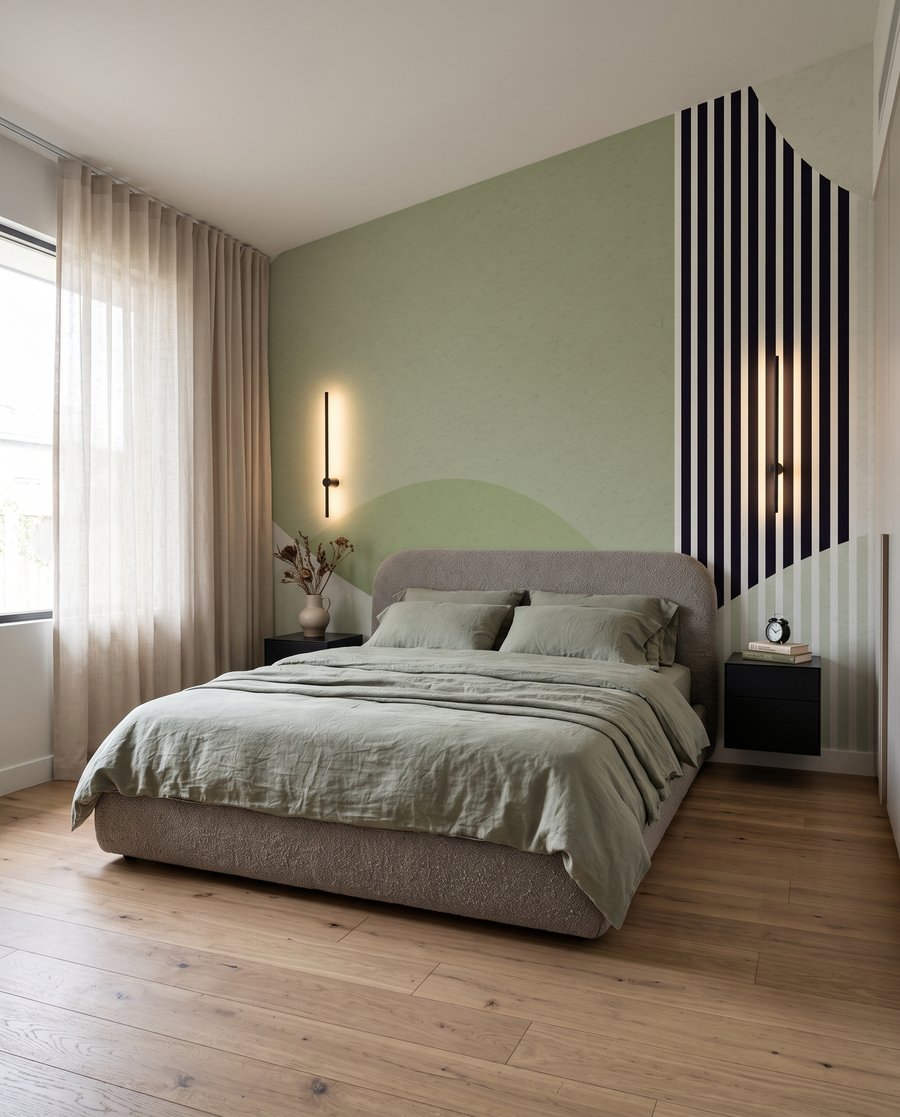 Strisce tra forme curve — ambiente 2