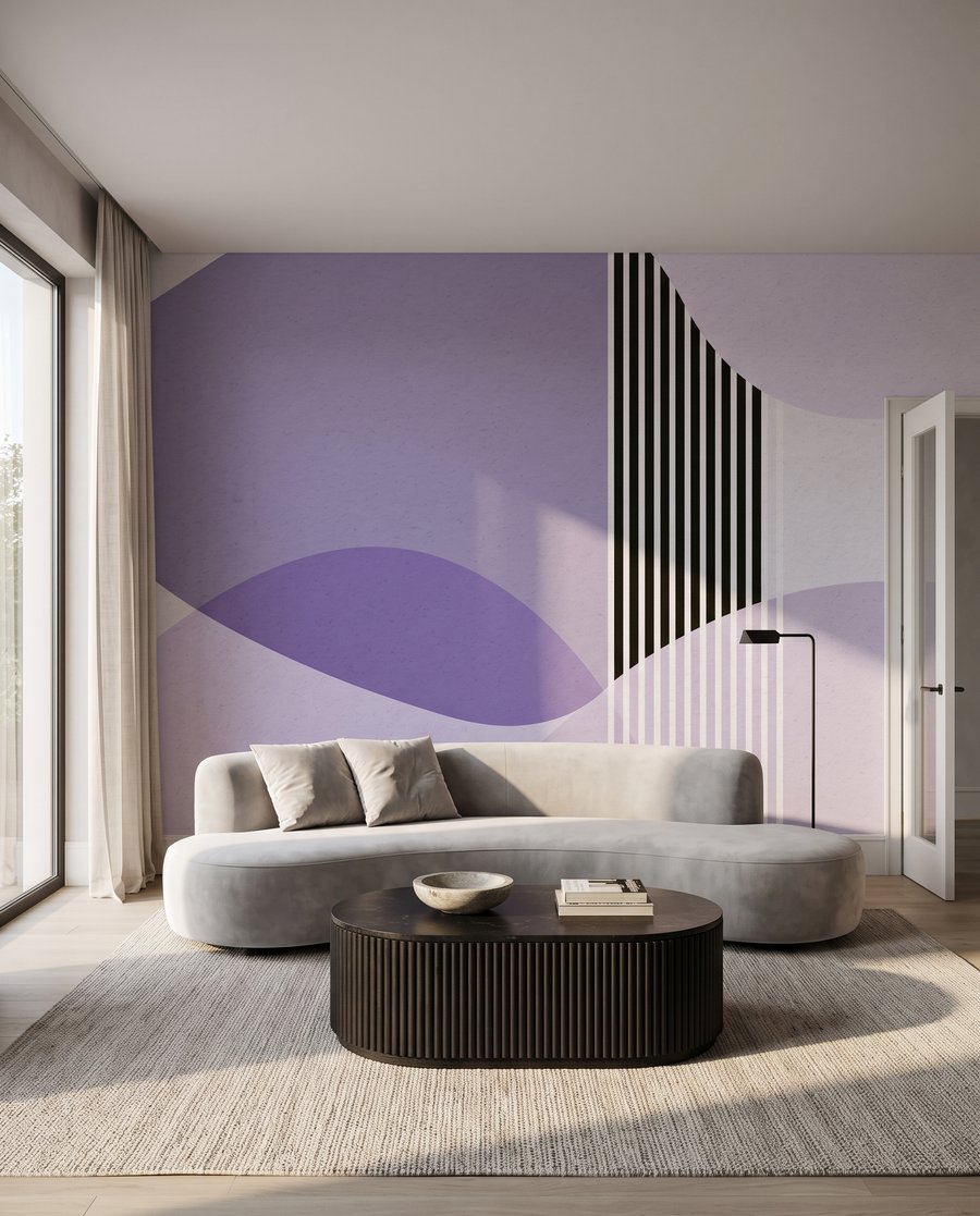 Strisce tra forme curve — ambiente 2