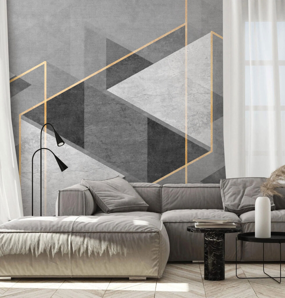 Triangoli grigi in profondità — ambiente 3