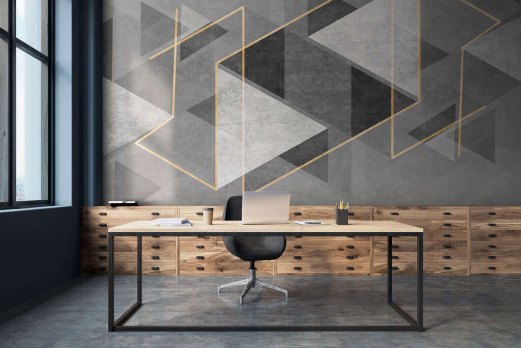 Triangoli grigi in profondità — ambiente 4