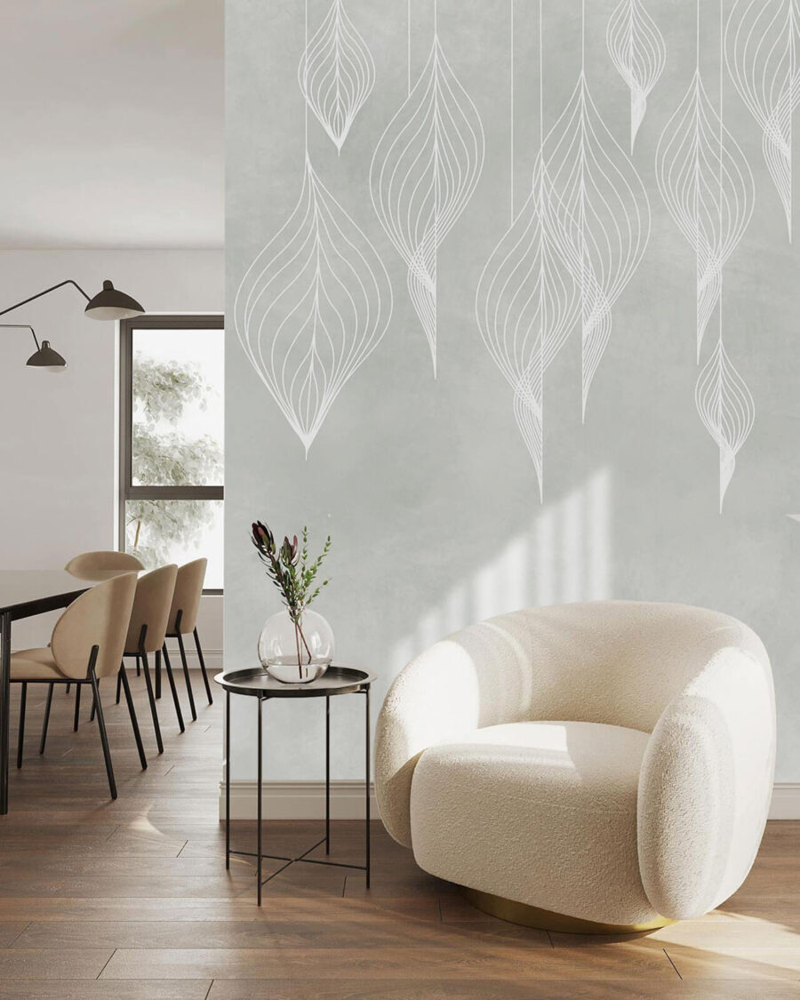 Contorni di foglie bianche — ambiente 1