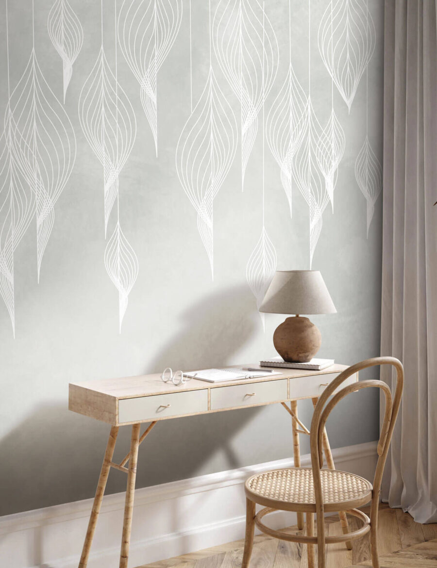 Contorni di foglie bianche — ambiente 3