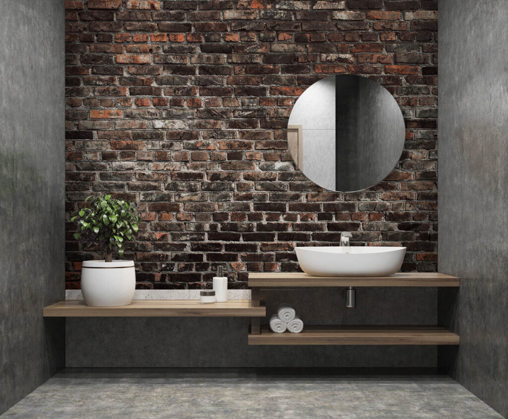 Mattoni effetto consumato — ambiente 3