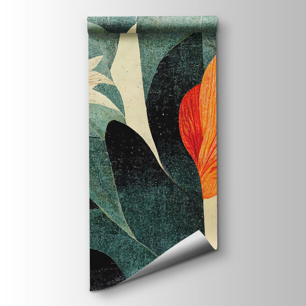 Fiori arancio e foglie — vista del prodotto