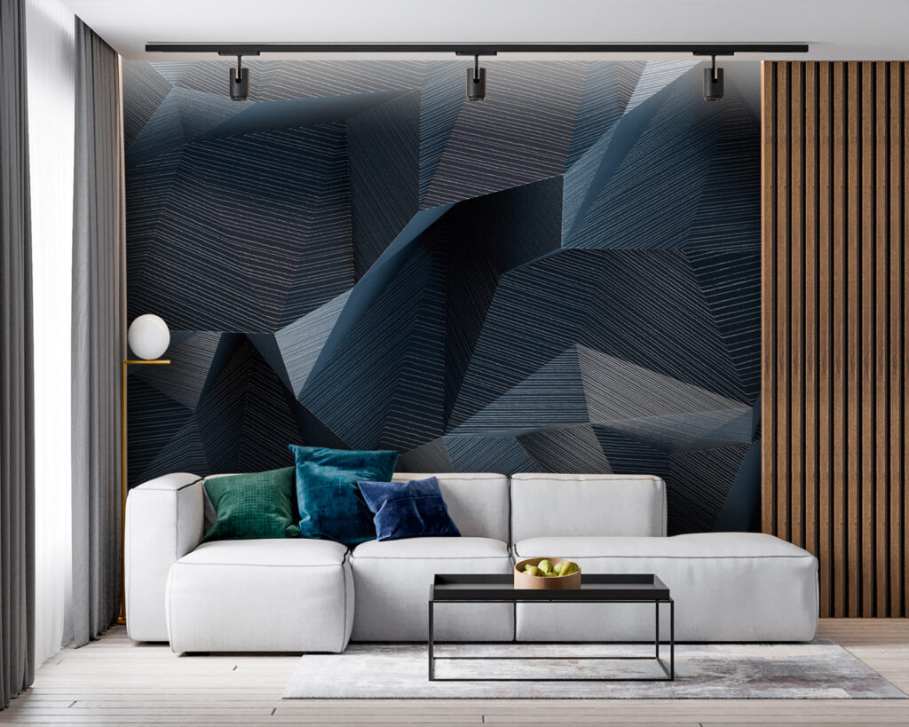 Facette scure in rilievo — ambiente 1