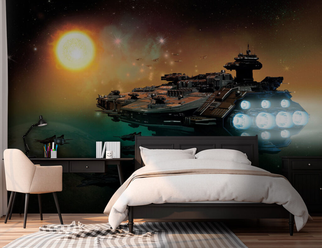 Astronave davanti al sole — ambiente 1