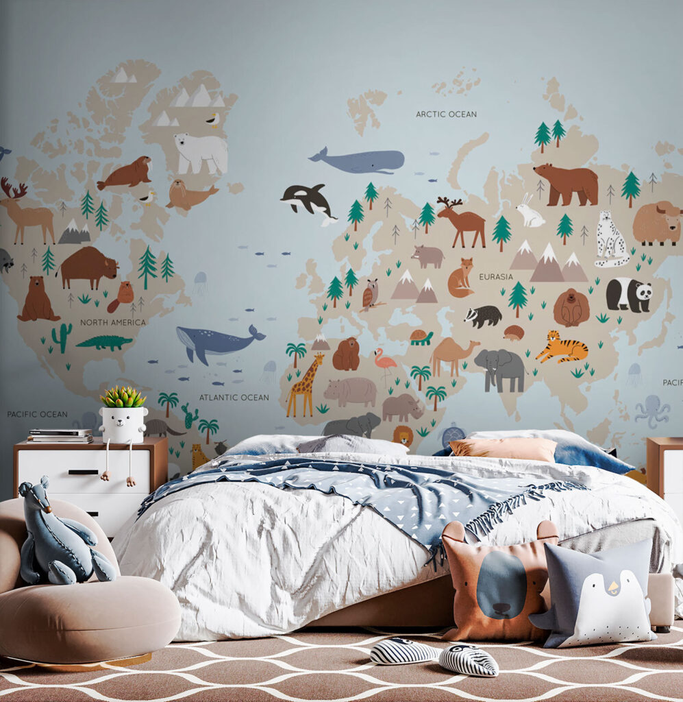 Mappa del mondo azzurra — ambiente 2