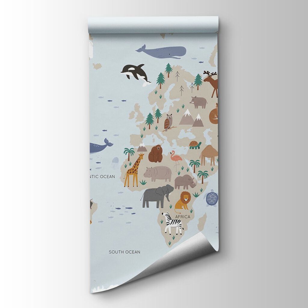 Mappa del mondo azzurra — vista del prodotto