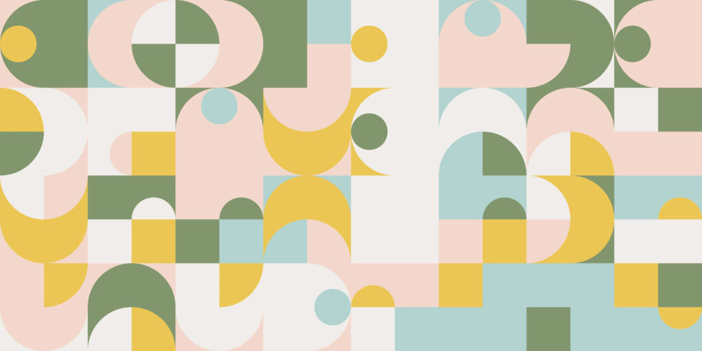 Forme pastello ripetute — design completo