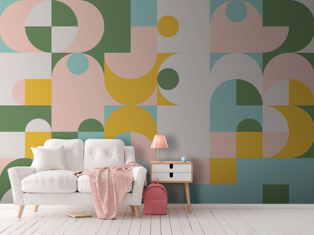Forme pastello ripetute — ambiente 3