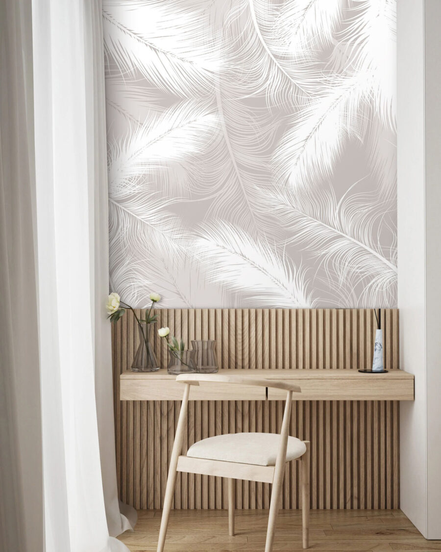 Piume bianche sovrapposte — ambiente 1