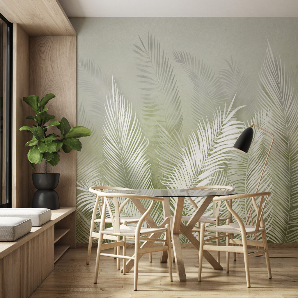 Palme bianche verticali — ambiente 1