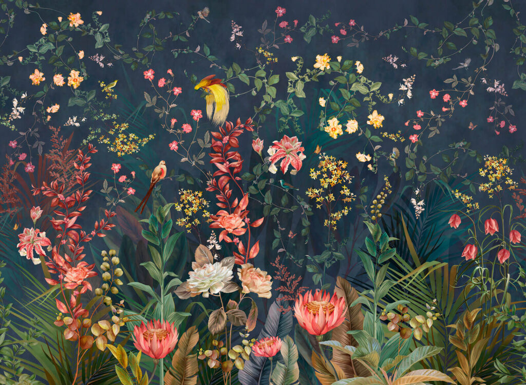Giardino notturno di fiori — design completo