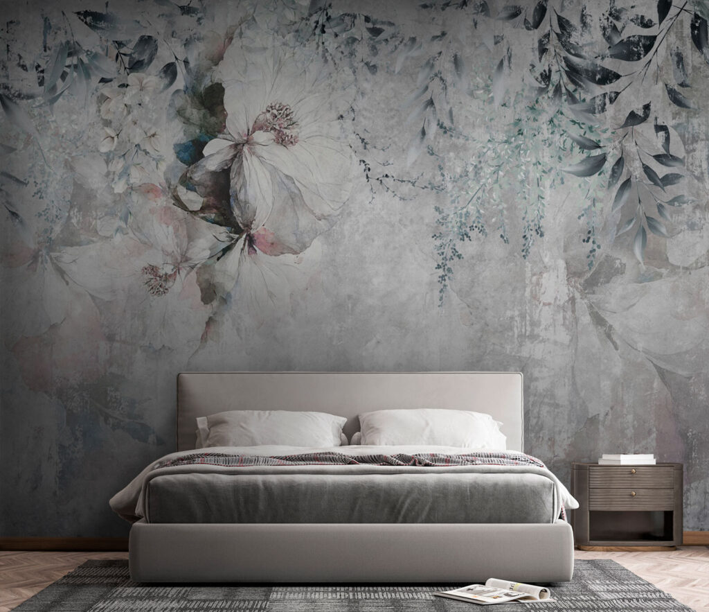 Fiori pendenti su grigio — ambiente 2